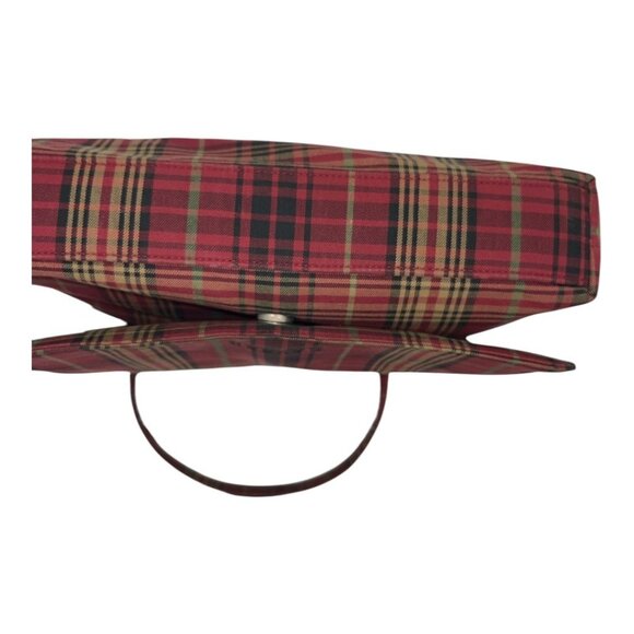 Lauren Ralph Lauren Kensington Tartan Plaid Book Bag Purse - Picture 5 of 9